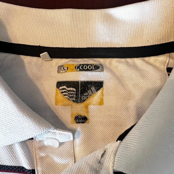 Adidas Climalite Mens White & Red Striped Polo Shirt Size L - Picture 3 of 9